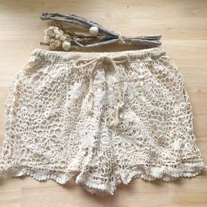 Bohemian lace shorts